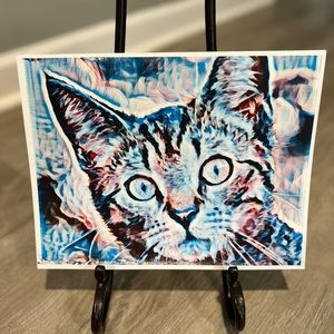 8x10 Colorful “Kitten” cardstock portrait.